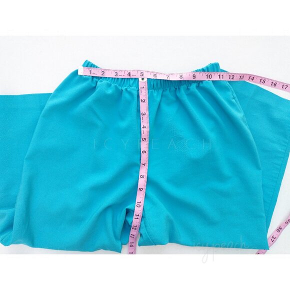 Units Capri Pants Sz Small Vintage 90s High Waist Pull On Coastal Grandma Resort - Picture 7 of 10